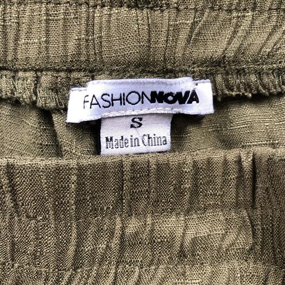 Fashion Nova green pull on high waist shorts S - Picture 7 of 9